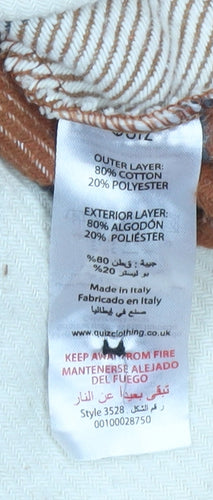 Quiz Women’s Brown Check Flannel Shacket Jacket Size S