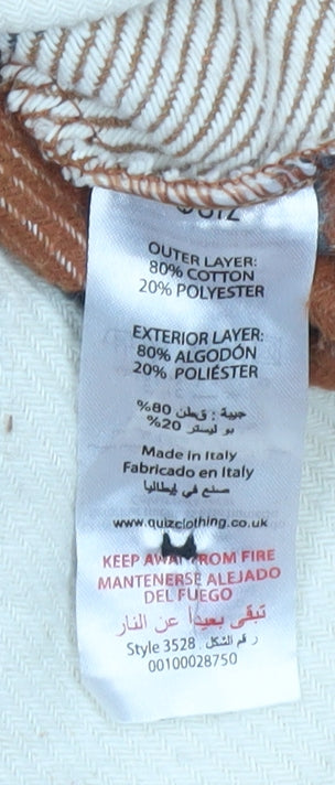 Quiz Women’s Brown Check Flannel Shacket Jacket Size S