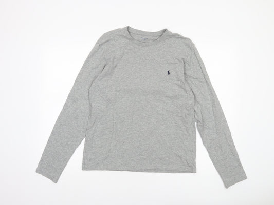 Polo Ralph Lauren Men's Grey Cotton Long Sleeve Pyjama Top S