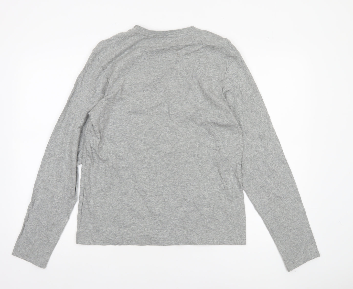 Polo Ralph Lauren Men's Grey Cotton Long Sleeve Pyjama Top S