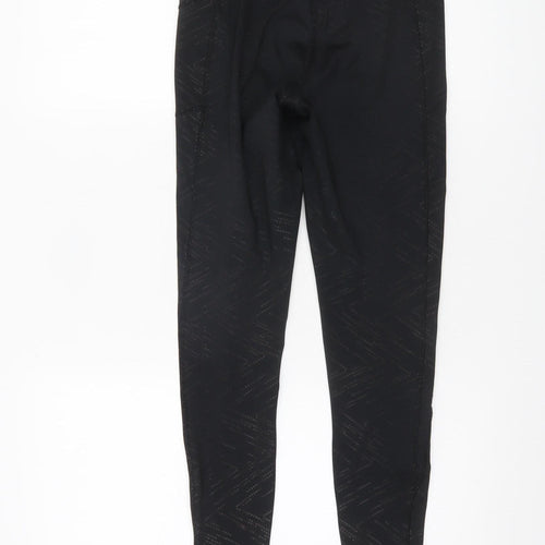 USA Pro Womens Black Size 8 Geometric Slim Fit Active Leggings