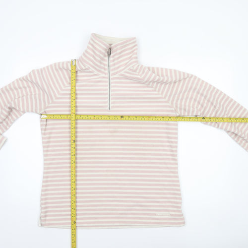 Craghoppers Women Pink Stripe 1/2 Zip Fleece Sweatshirt UK14