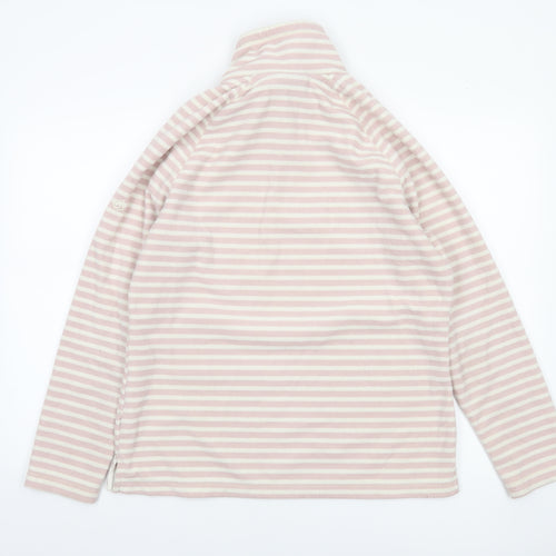 Craghoppers Women Pink Stripe 1/2 Zip Fleece Sweatshirt UK14