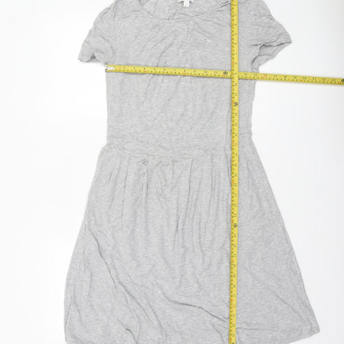 The White Company Women Grey S Fit & Flare Jersey Dress