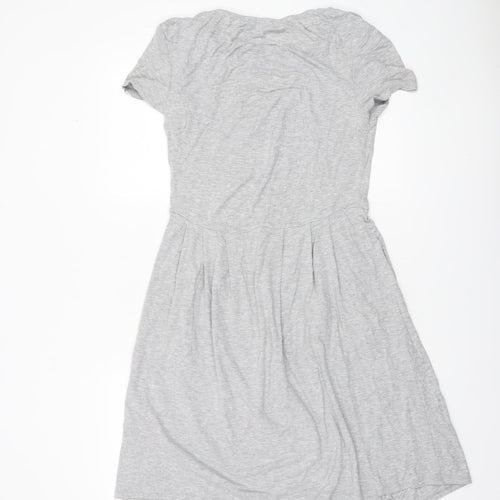 The White Company Women Grey S Fit & Flare Jersey Dress