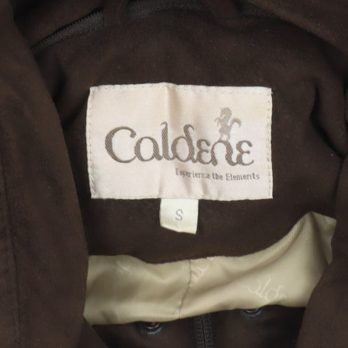 Caldene Women's Brown Suede-Look Puffer Jacket Size S