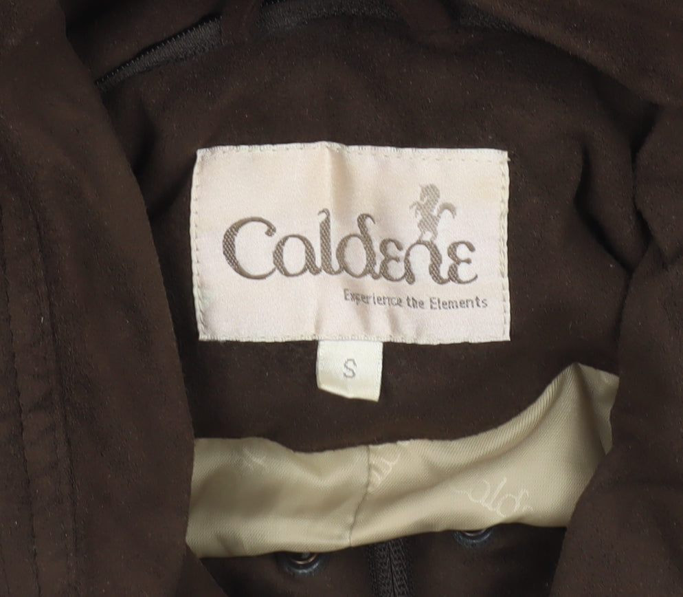 Caldene Women's Brown Suede-Look Puffer Jacket Size S