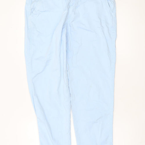 Taifun Women's Blue Cotton Chino Trousers Size 14 Regular Fit