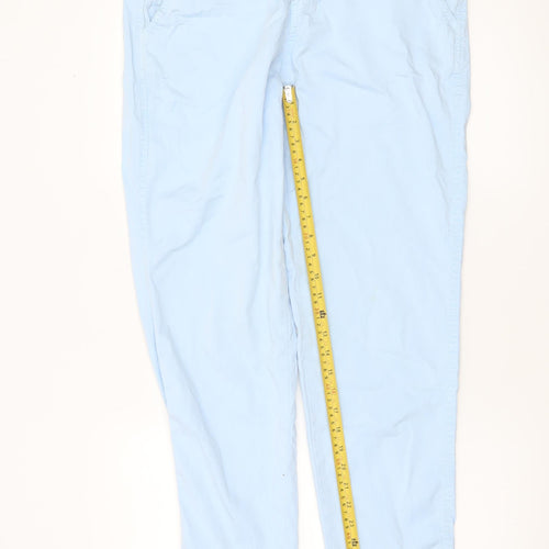 Taifun Women's Blue Cotton Chino Trousers Size 14 Regular Fit