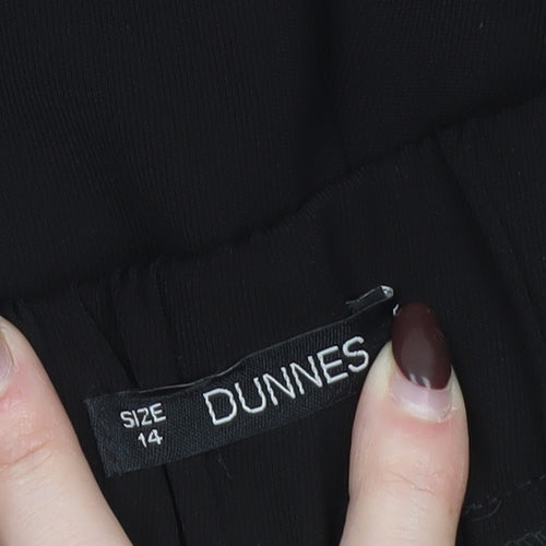 Dunnes Women’s Black Wide Leg Culotte Trousers Size 14