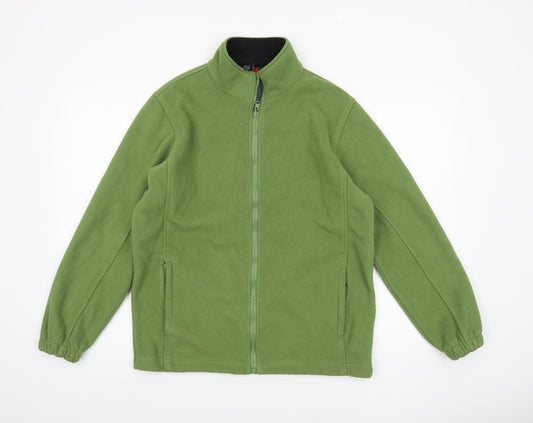 Result Mens Green Fleece Full Zip Jacket Size S Outdoor Casual