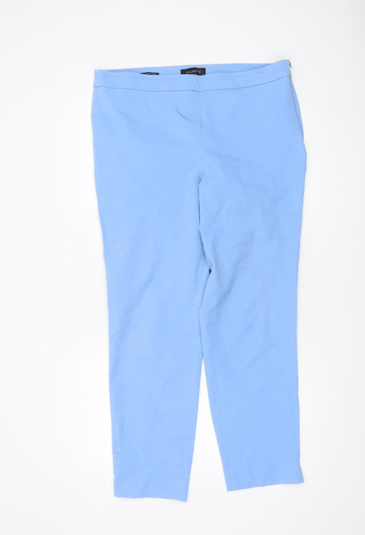Talbots Women's Blue Chatham Ankle Trousers Size 14 Stretch Cotton