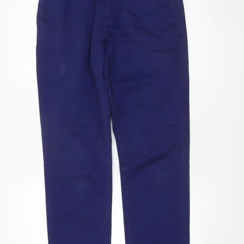 Fred Perry Men's Blue Chino Trousers Size 30 Regular 100% Cotton