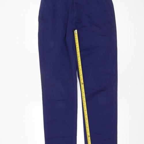 Fred Perry Men's Blue Chino Trousers Size 30 Regular 100% Cotton
