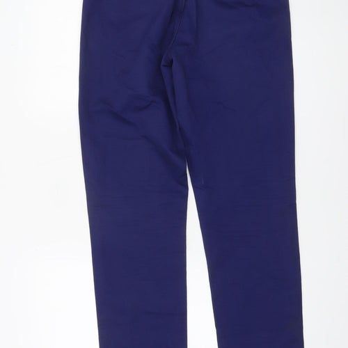 Fred Perry Men's Blue Chino Trousers Size 30 Regular 100% Cotton