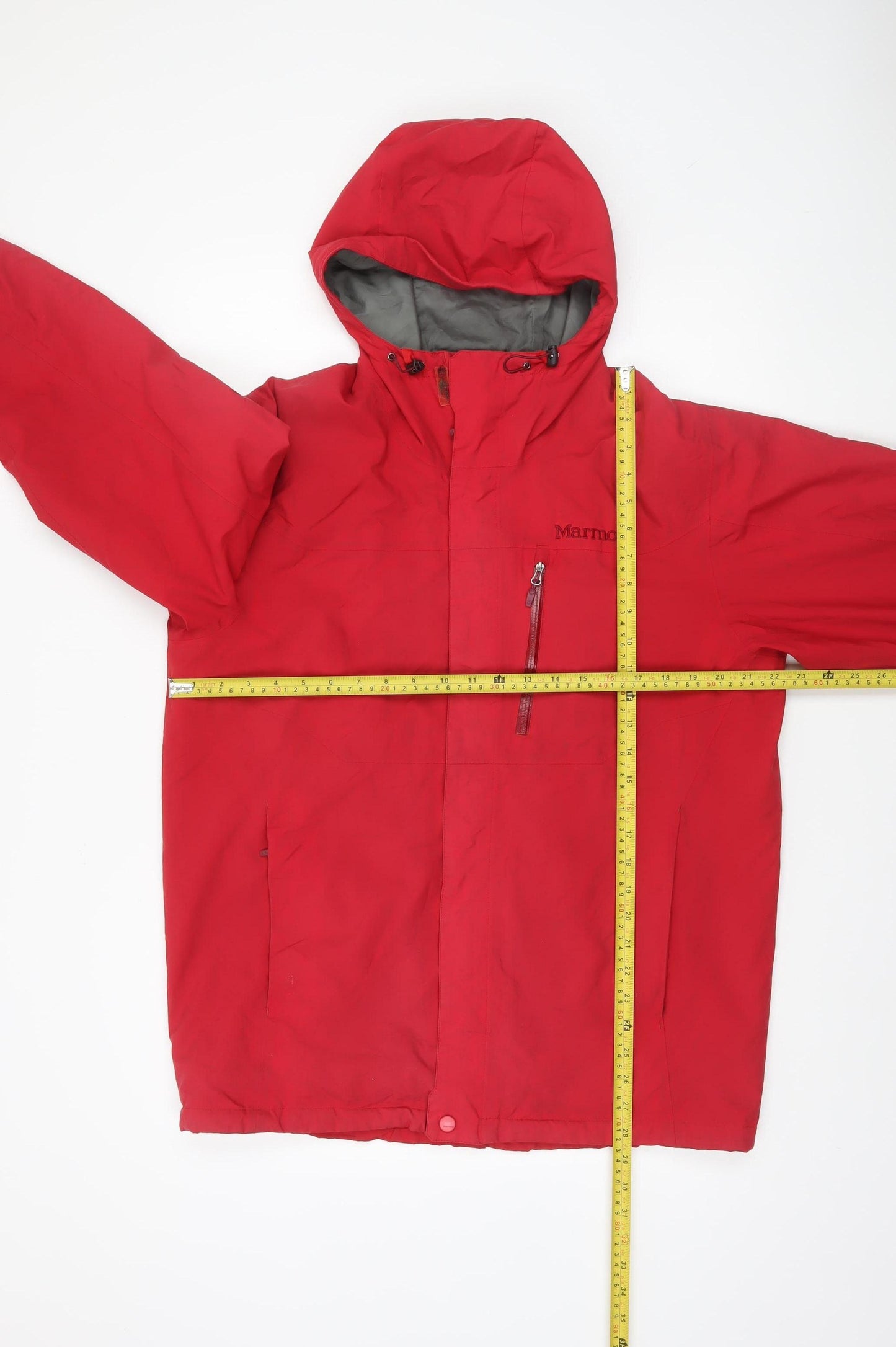 Marmot Men's Red Hooded Waterproof Parka Jacket Size M