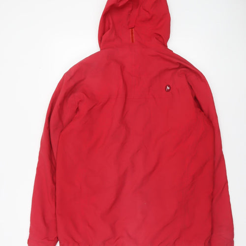 Marmot Men's Red Hooded Waterproof Parka Jacket Size M