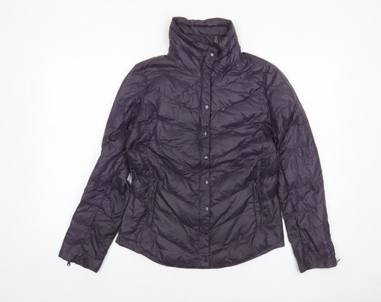Gap Women Purple XS Puffer Jacket Down Filled Lightweight Quilted Coat