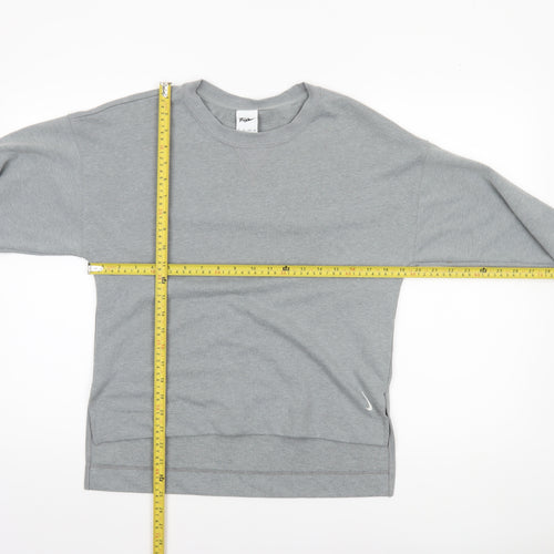 Nike Yoga Women's Grey XS Pullover Crew Neck Sweatshirt