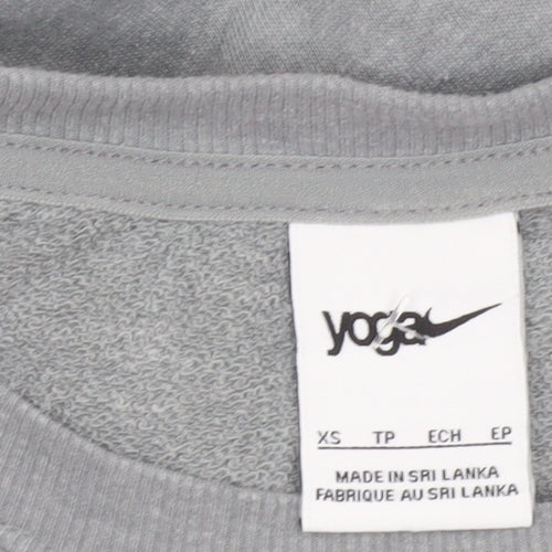 Nike Yoga Women's Grey XS Pullover Crew Neck Sweatshirt