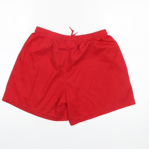 Umbro Men's Red Athletic Shorts Size M Polyester Drawstring