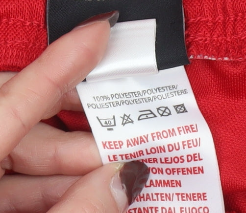 Umbro Men's Red Athletic Shorts Size M Polyester Drawstring