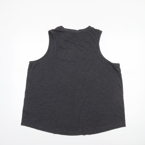 Marks and Spencer Womens Grey Tank Top Size 20 Sleeveless Cotton Blend