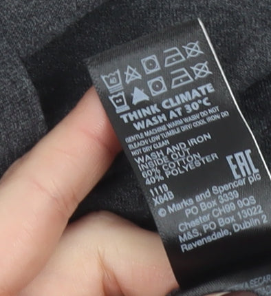 Marks and Spencer Womens Grey Tank Top Size 20 Sleeveless Cotton Blend