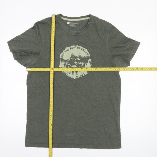 Mountain Warehouse Men's Green Graphic Outdoor T-Shirt M Regular Fit