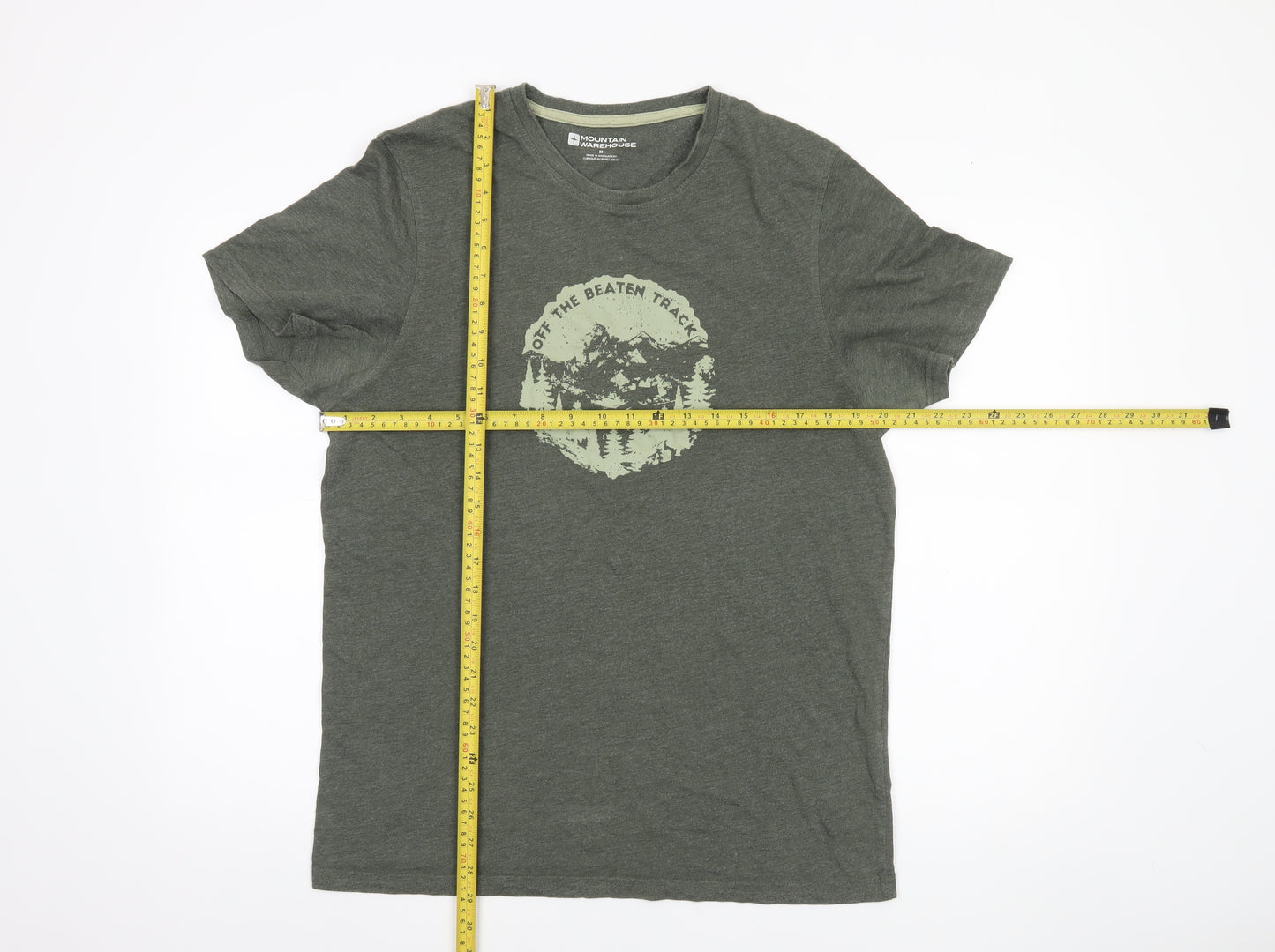 Mountain Warehouse Men's Green Graphic Outdoor T-Shirt M Regular Fit