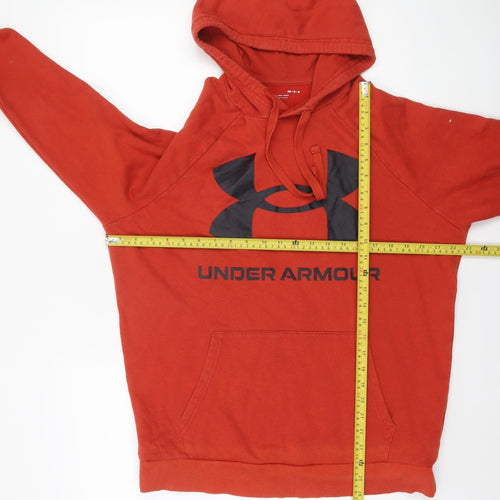 Under Armour Men's Red Pullover Hoodie Size M Loose Fit Sportswear