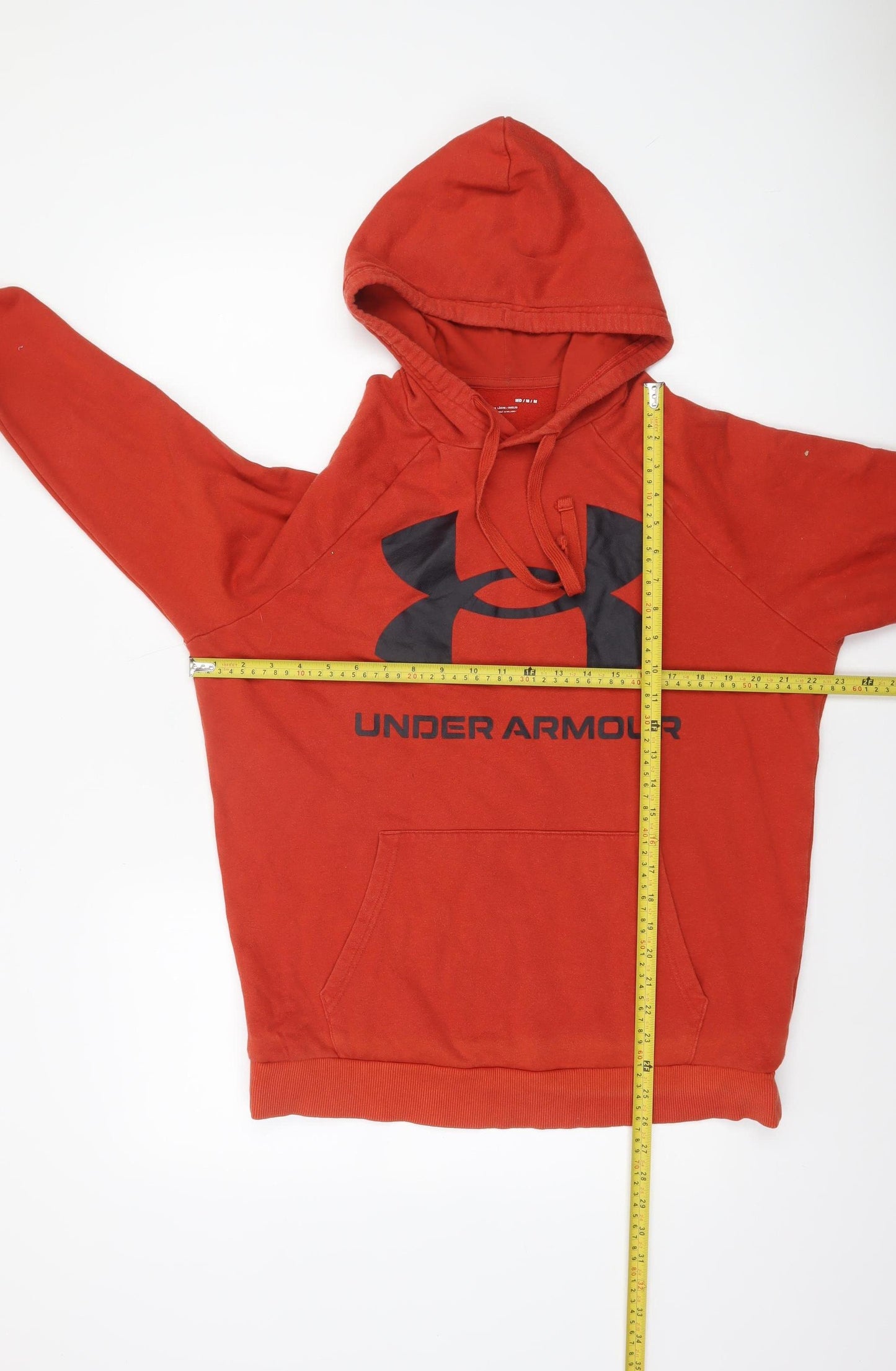 Under Armour Men's Red Pullover Hoodie Size M Loose Fit Sportswear
