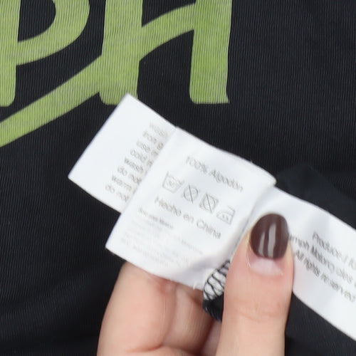 Triumph Men's Black Cotton Graphic T-Shirt - Size L