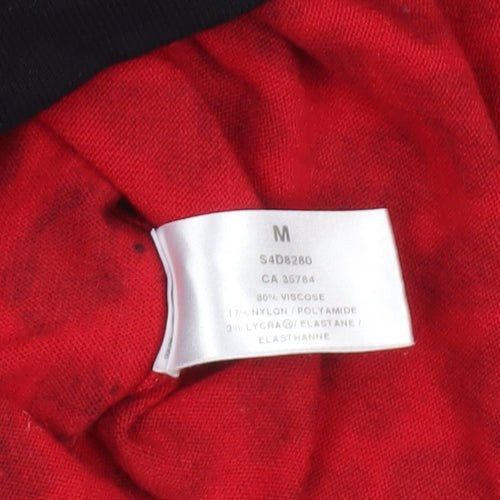 Precis Women Red Leopard Print Knit Pullover Jumper Size M