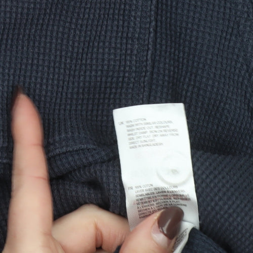 White Stuff Men's Blue 2XL Cotton Short Sleeve Polo Shirt