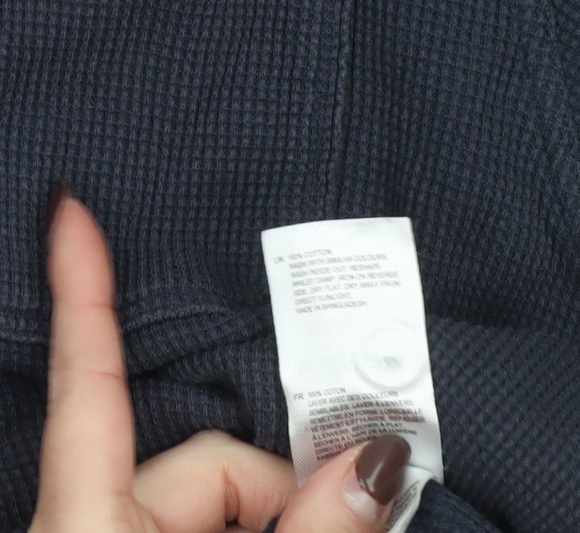 White Stuff Men's Blue 2XL Cotton Short Sleeve Polo Shirt