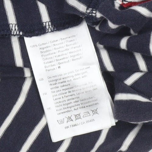 Musto Men’s Blue Striped Cotton Polo Shirt 2XL Regular Fit