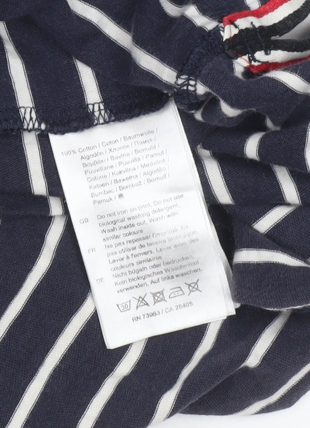 Musto Men’s Blue Striped Cotton Polo Shirt 2XL Regular Fit