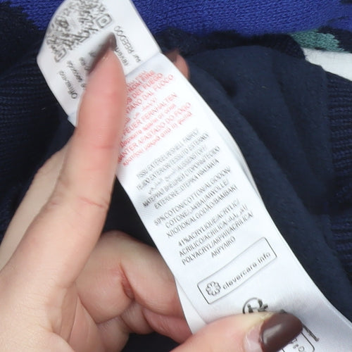 Du Pareil au Même Boys Blue Dinosaur Full Zip Cardigan 5 Years Cotton Blend