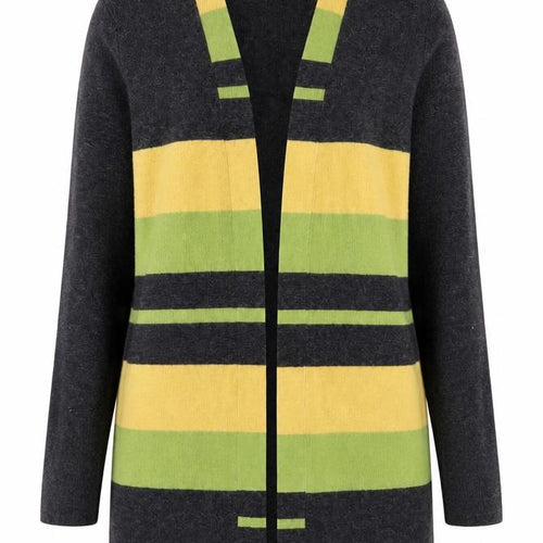 ALEX & Co. Women's Multicoloured Striped Knit Cardigan UK 10