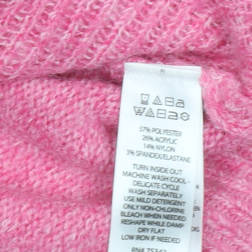 Cupcakes and Cashmere Womens Pink Heart Pullover Jumper Size S