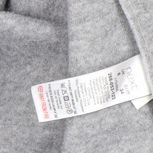 Next Women's Grey Long Open Coat Size 6 Regular Fit