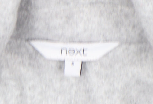Next Women's Grey Long Open Coat Size 6 Regular Fit