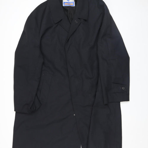 Swallow Mens Black Mid-Length Rain Coat Waterproof Jacket M