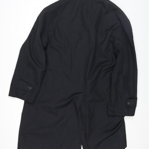 Swallow Mens Black Mid-Length Rain Coat Waterproof Jacket M