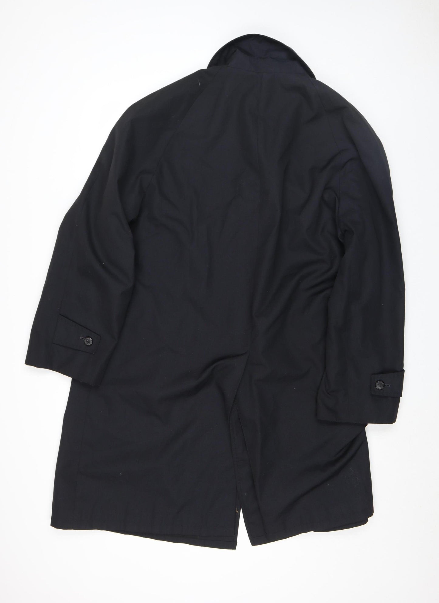 Swallow Mens Black Mid-Length Rain Coat Waterproof Jacket M