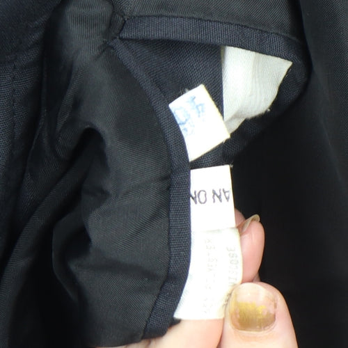 Swallow Mens Black Mid-Length Rain Coat Waterproof Jacket M