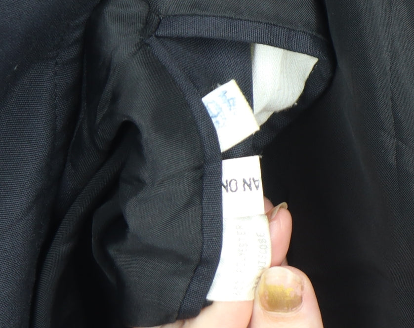 Swallow Mens Black Mid-Length Rain Coat Waterproof Jacket M