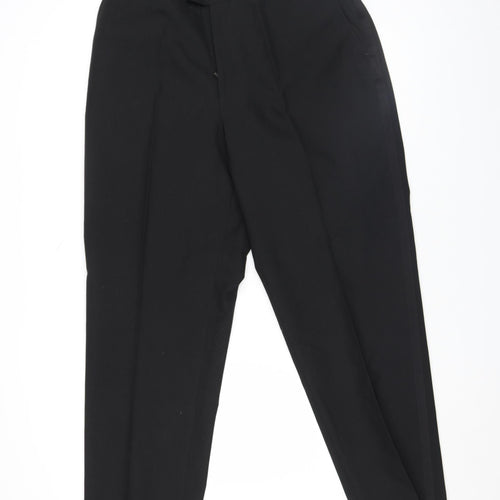 Debenhams Sovereign Collection Men's Black Wool Blend Formal Dress Trousers 38R
