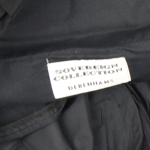 Debenhams Sovereign Collection Men's Black Wool Blend Formal Dress Trousers 38R